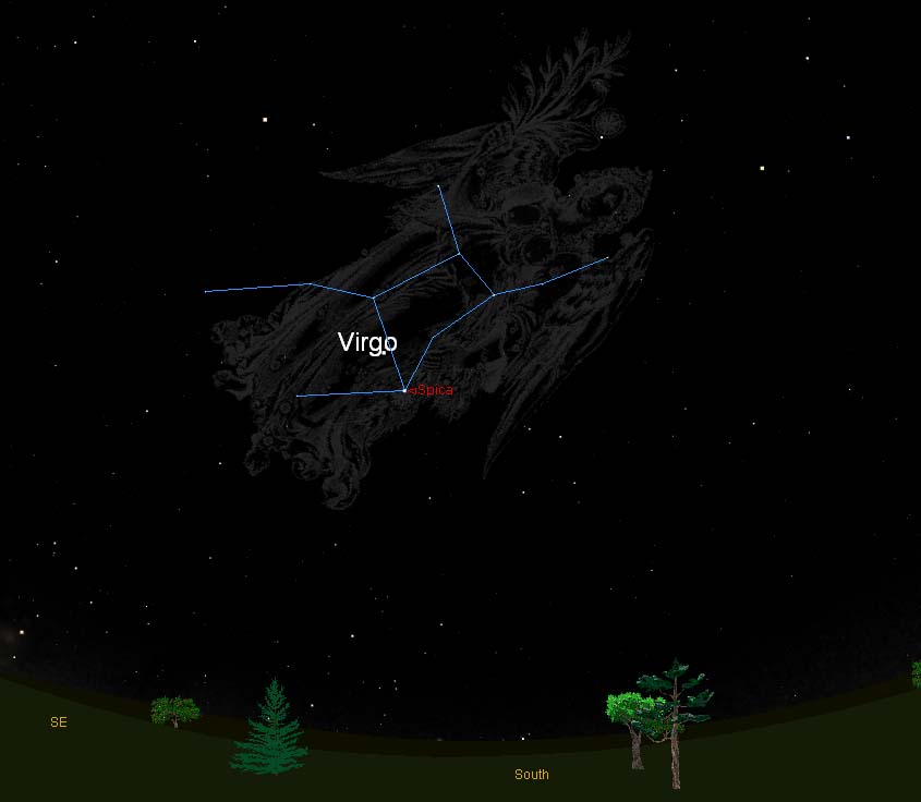 'Virgin' Constellation's Bright Star Reigns Over Night Sky